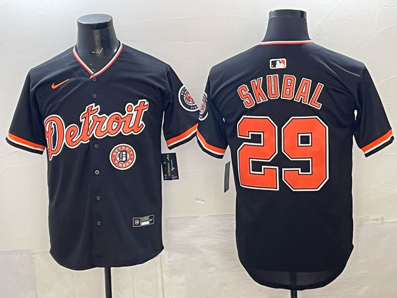 Men Detroit Tigers #29 Skubal black Game Nike MLB Jersey 2026001->detroit tigers->MLB Jersey